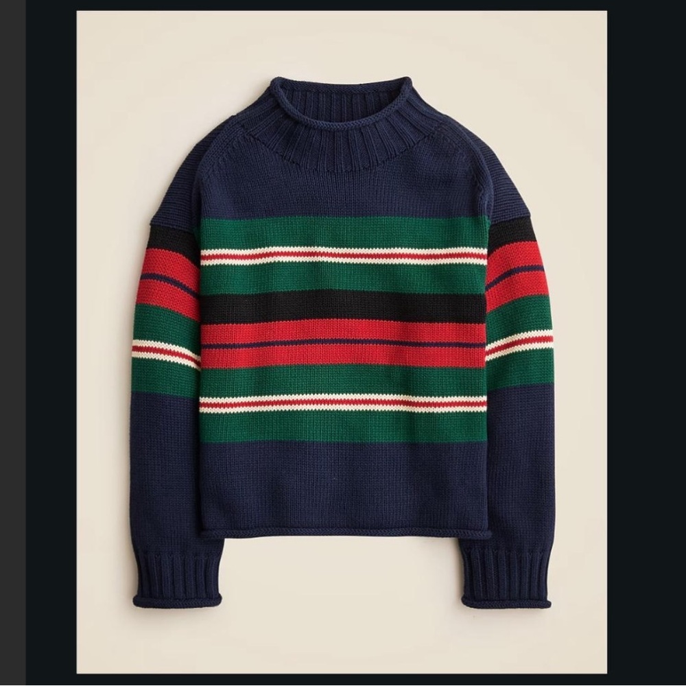 J. Crew 2025 Rollneck Rugby Stripe Size Small NWOT